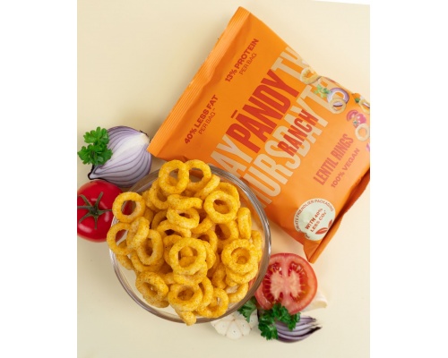 Pandy Lentil Chips-Ranch Πρωτεϊνικά Τσιπς Φακής με γεύση Φρέσκων Μυρωδικών, 50gr Pandy Lentil Chips-Ranch Πρωτεϊνικά Τσιπς Φακής με γεύση Φρέσκων Μυρωδικών, 50gr