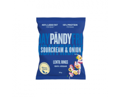 Pandy Lentil Chips-Sourcream & Onion Πρωτεϊνικά Τσιπς Φακής με γεύση Κρέμα & Κρεμμύδι, 50gr Pandy Lentil Chips-Sourcream & Onion Πρωτεϊνικά Τσιπς Φακής με γεύση Κρέμα & Κρεμμύδι, 50gr