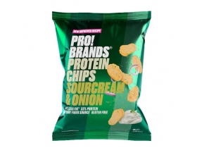 Pro!Brands Protein Chips Sourcream & Onion Πρωτεϊνικά Τσιπς με γεύση Κρέμα & Κρεμμύδι, 50gr