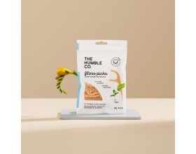 THE HUMBLE CO. Floss Picks Μεσοδόντιος Καθαριστής με Διπλό Νήμα 2 σε 1 & γεύση Μέντας, 50τμχ