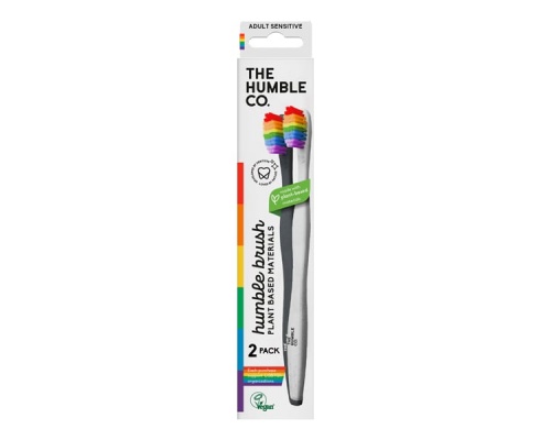 THE HUMBLE CO. Humble Brush Plant-Based Οδοντόβουρτσα για Ευαίσθητα Ούλα & Δόντια Ενηλίκων Πολύχρωμη-Proud Edition, 2τμχ THE HUMBLE CO. Humble Brush Plant-Based Οδοντόβουρτσα για Ευαίσθητα Ούλα & Δόντια Ενηλίκων Πολύχρωμη-Proud Edition, 2τμχ