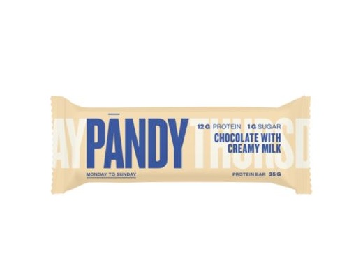 Pandy Creamy Milk Protein Bar Μπάρα Πρωτεΐνης με γεύση Creamy Milk & Σοκολάτα, 35gr Pandy Creamy Milk Protein Bar Μπάρα Πρωτεΐνης με γεύση Creamy Milk & Σοκολάτα, 35gr