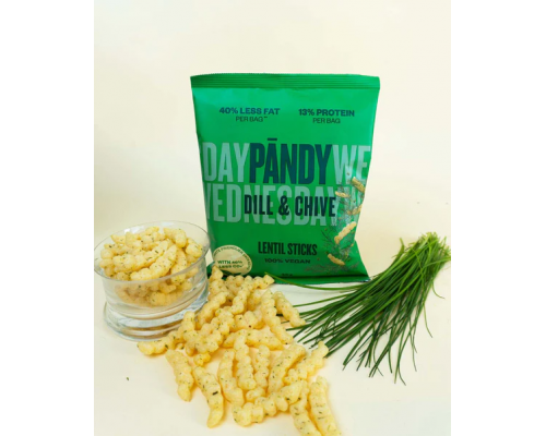 Pandy Lentil Chips - Dill & Chive Πρωτεϊνικά Τσιπς Φακής με γεύση Άνιθο & Σχινόπρασο, 50gr Pandy Lentil Chips - Dill & Chive Πρωτεϊνικά Τσιπς Φακής με γεύση Άνιθο & Σχινόπρασο, 50gr