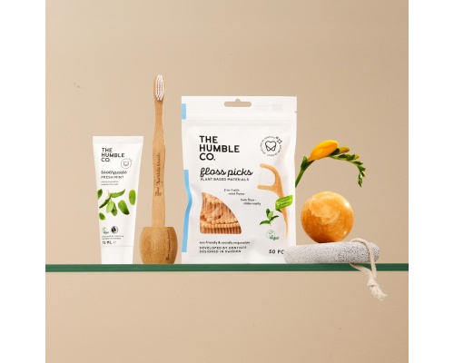 THE HUMBLE CO. Floss Picks Μεσοδόντιος Καθαριστής με Διπλό Νήμα 2 σε 1 & γεύση Μέντας, 50τμχ THE HUMBLE CO. Floss Picks Μεσοδόντιος Καθαριστής με Διπλό Νήμα 2 σε 1 & γεύση Μέντας, 50τμχ