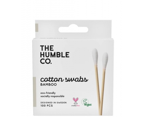 THE HUMBLE CO. Μπατονέτες από Μπαμπού & Βαμβάκι σε Λευκό Χρώμα, 100τμχ THE HUMBLE CO. Μπατονέτες από Μπαμπού & Βαμβάκι σε Λευκό Χρώμα, 100τμχ