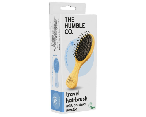 THE HUMBLE CO. Travel Hairbrush Βούρτσα Μαλλιών με Bamboo Λαβή Travel Size, 1τμχ THE HUMBLE CO. Travel Hairbrush Βούρτσα Μαλλιών με Bamboo Λαβή Travel Size, 1τμχ