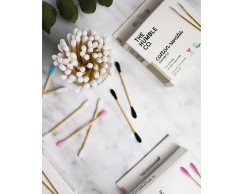 THE HUMBLE CO. Μπατονέτες από Μπαμπού & Βαμβάκι σε Μαύρο Χρώμα, 100τμχ THE HUMBLE CO. Μπατονέτες από Μπαμπού & Βαμβάκι σε Μαύρο Χρώμα, 100τμχ