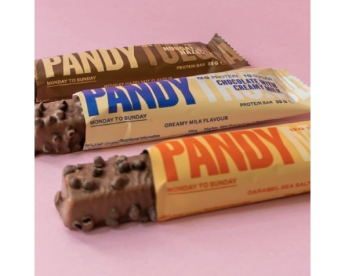 Pandy Caramel Seasalt Protein Bar Μπάρα Πρωτεΐνης με γεύση Καραμέλα & Θαλασσινό Αλάτι, 35gr Pandy Caramel Seasalt Protein Bar Μπάρα Πρωτεΐνης με γεύση Καραμέλα & Θαλασσινό Αλάτι, 35gr