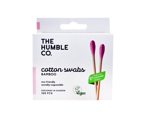 THE HUMBLE CO. Μπατονέτες από Μπαμπού & Βαμβάκι σε Μωβ Χρώμα, 100τμχ THE HUMBLE CO. Μπατονέτες από Μπαμπού & Βαμβάκι σε Μωβ Χρώμα, 100τμχ