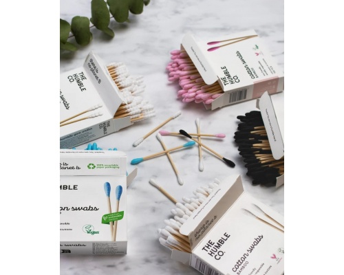 THE HUMBLE CO. Μπατονέτες από Μπαμπού & Βαμβάκι σε Μαύρο Χρώμα, 100τμχ THE HUMBLE CO. Μπατονέτες από Μπαμπού & Βαμβάκι σε Μαύρο Χρώμα, 100τμχ