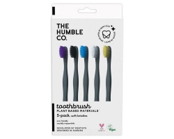 The Humble CO. Humble Brush Οδοντόβουρτσα για Ευαίσθητα Ούλα & Δόντια από Φυτικά Συστατικά Ενηλίκων Πακέτo με 5 Χρώματα, 5τμχ The Humble CO. Humble Brush Οδοντόβουρτσα για Ευαίσθητα Ούλα & Δόντια από Φυτικά Συστατικά Ενηλίκων Πακέτo με 5 Χρώματα, 5τμχ