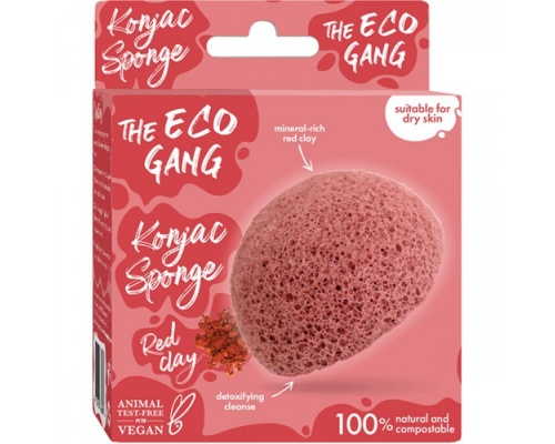 The Eco Gang Konjac Sponge Red Clay Σφουγγαράκι Προσώπου Konjac με Κόκκινη Άργυλο, 1τμχ The Eco Gang Konjac Sponge Red Clay Σφουγγαράκι Προσώπου Konjac με Κόκκινη Άργυλο, 1τμχ