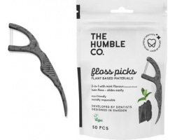 THE HUMBLE CO. Floss Charcoal Picks Μεσοδόντιος Καθαριστής με Διπλό Νήμα 2 σε 1 με Ενεργό Άνθρακα & γεύση Μέντας, 50τμχ THE HUMBLE CO. Floss Charcoal Picks Μεσοδόντιος Καθαριστής με Διπλό Νήμα 2 σε 1 με Ενεργό Άνθρακα & γεύση Μέντας, 50τμχ