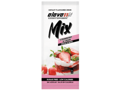 Eleven Fit Mix Strawberry & Cream Μείγμα για Ρόφημα/Γλυκό χωρίς Ζάχαρη με γεύση Strawberry & Cream, 9gr Eleven Fit Mix Strawberry & Cream Μείγμα για Ρόφημα/Γλυκό χωρίς Ζάχαρη με γεύση Strawberry & Cream, 9gr