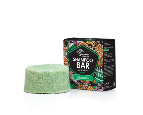 Macrovita Olive Elia Shampoo Bar Aloe Vera Στερεό Σαμπουάν για Ξηρά Μαλλιά, 80gr Macrovita Olive Elia Shampoo Bar Aloe Vera Στερεό Σαμπουάν για Ξηρά Μαλλιά, 80gr