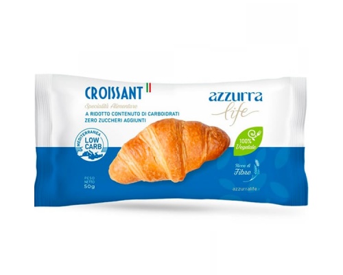 Azzurra Life Κρουασάν με Χαμηλό Γλυκαιμικό Δείκτη & με Χαμηλούς Υδατάθρακες, 40gr Azzurra Life Κρουασάν με Χαμηλό Γλυκαιμικό Δείκτη & με Χαμηλούς Υδατάθρακες, 40gr