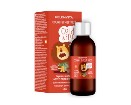 Helenvita Cold & Flu Cough Syrup Kids Παιδικό Σιρόπι για Ξηρό ή Παραγωγικό Βήχα, 120ml  Helenvita Cold & Flu Cough Syrup Kids Παιδικό Σιρόπι για Ξηρό ή Παραγωγικό Βήχα, 120ml