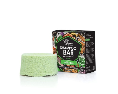 Macrovita Olive Elia Shampoo Bar White Tea Στερεό Σαμπουάν κατά της Τριχόπτωσης, 80gr Macrovita Olive Elia Shampoo Bar White Tea Στερεό Σαμπουάν κατά της Τριχόπτωσης, 80gr