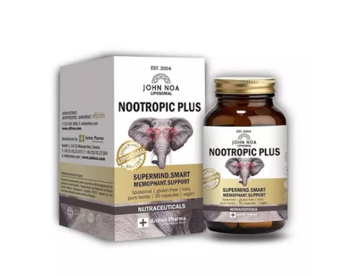John Noa Liposomal Nootropic Plus Συμπλήρωμα Διατροφής για την Ενίσχυση της Εγκεφαλικής Λειτουργίας & Μνήμης, 30 κάψουλες