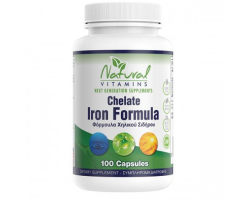 Natural Vitamins Chelate Iron Formula Συμπλήρωμα Διατροφής Χηλικού Σιδήρου, 100 κάψουλες Natural Vitamins Chelate Iron Formula Συμπλήρωμα Διατροφής Χηλικού Σιδήρου, 100 κάψουλες