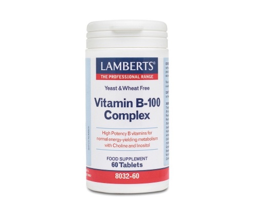 Lamberts Vitamin B-100 Complex Σύμπλεγμα Βιταμινών Β , 60 ταμπλέτες Lamberts Vitamin B-100 Complex Σύμπλεγμα Βιταμινών Β , 60 ταμπλέτες