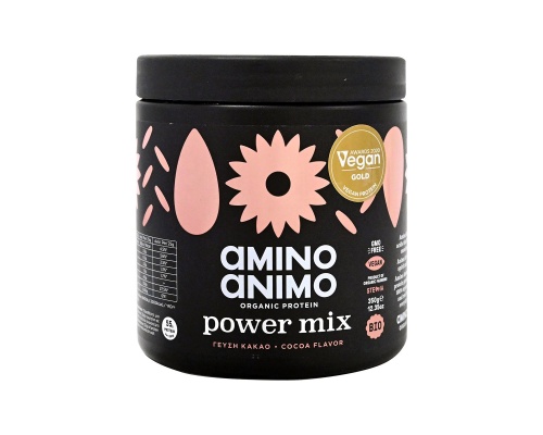 Amino Animo Organic Protein Power Mix Cocoa Flavor Βιολογική Πρωτεΐνη με γεύση Κακάο, 350gr Amino Animo Organic Protein Power Mix Cocoa Flavor Βιολογική Πρωτεΐνη με γεύση Κακάο, 350gr