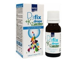 Intermed D3 & K2 Fix Drops in Olive Oil Oral Drops Συμπλήρωμα Διατροφής για το Ανοσοποιητικό με D3 & K2 σε Σταγόνες, 12ml Intermed D3 & K2 Fix Drops in Olive Oil Oral Drops Συμπλήρωμα Διατροφής για το Ανοσοποιητικό με D3 & K2 σε Σταγόνες, 12ml