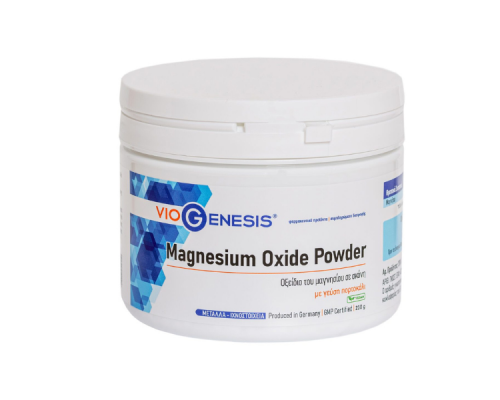 VioGenesis Magnesium Oxide Powder Συμπλήρωμα Διατροφής με Οξείδιο του Μαγνησίου σε Σκόνη & Γεύση Πορτοκάλι, 230 gr VioGenesis Magnesium Oxide Powder Συμπλήρωμα Διατροφής με Οξείδιο του Μαγνησίου σε Σκόνη & Γεύση Πορτοκάλι, 230 gr