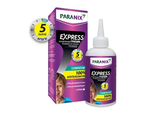 Paranix Express Αντιφθειρικό Σαμπουάν που Βοηθά στη Ταχύτερη Εξουδετέρωση των Φθειρών, 200ml
