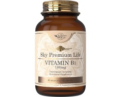 Sky Premium Life Vitamin B1 100mg Συμπλήρωμα Διατροφής Βιταμίνης Β1 (Θειαμίνη) 100mg για Ενέργεια, Καλή Ψυχολογική Διάθεση & Υποστήριξη του Νευρικού Συστήματος, 60 κάψουλες Sky Premium Life Vitamin B1 100mg Συμπλήρωμα Διατροφής Βιταμίνης Β1 (Θειαμίνη) 100mg για Ενέργεια, Καλή Ψυχολογική Διάθεση & Υποστήριξη του Νευρικού Συστήματος, 60 κάψουλες