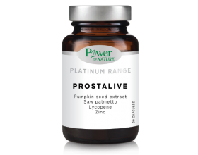 Power of Nature Platinum Range PROSTALIVE Συμπλήρωμα Διατροφής για τη Διατήρηση των Φυσιολογικών Επιπέδων Τεστοστερόνης στο Αίμα, 30κάψουλες