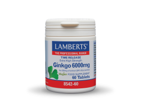 Lamberts Ginkgo 6000mg Συμπλήρωμα Διατροφής με το Βότανο Γκίνγκο Μπιλόμπα για τη Βελτίωση της Μνήμης, 60 ταμπλέτες Lamberts Ginkgo 6000mg Συμπλήρωμα Διατροφής με το Βότανο Γκίνγκο Μπιλόμπα για τη Βελτίωση της Μνήμης, 60 ταμπλέτες