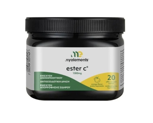 My Elements Ester C 1000mg Συμπλήρωμα Διατροφής με Βιταμίνη C σε Μορφή Ester-C για την Ενίσχυση του Ανοσοποιητικού με Αντιοξειδωτική Δράση σε Γεύση Λεμόνι, 20 αναβράζοντα δισκία My Elements Ester C 1000mg Συμπλήρωμα Διατροφής με Βιταμίνη C σε Μορφή Ester-C για την Ενίσχυση του Ανοσοποιητικού με Αντιοξειδωτική Δράση σε Γεύση Λεμόνι, 20 αναβράζοντα δισκία