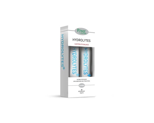 Power of Nature Hydrolytes Combo Συμπλήρωμα Ηλεκτρολυτών 1+1, 20+20 αναβράζοντα δισκία  Power of Nature Hydrolytes Combo Συμπλήρωμα Ηλεκτρολυτών 1+1, 20+20 αναβράζοντα δισκία