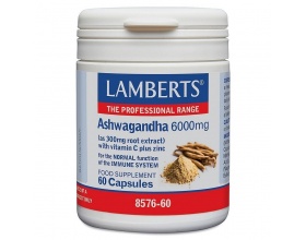 Lamberts Ashwagandha Συμπλήρωμα Διατροφής από Βότανο Ασβαγκάντα 6000mg, 60 κάψουλες Lamberts Ashwagandha Συμπλήρωμα Διατροφής από Βότανο Ασβαγκάντα 6000mg, 60 κάψουλες