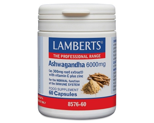 Lamberts Ashwagandha Συμπλήρωμα Διατροφής από Βότανο Ασβαγκάντα 6000mg, 60 κάψουλες Lamberts Ashwagandha Συμπλήρωμα Διατροφής από Βότανο Ασβαγκάντα 6000mg, 60 κάψουλες