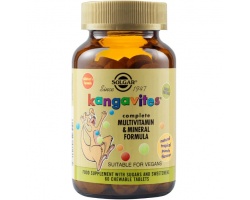 SOLGAR Kangavites Complete multivitamin Μασώμενη πολυβιταμίνη  για παιδιά με γεύση βατόμουρο 60 μασώμενες ταμπλέτες SOLGAR Kangavites Complete multivitamin Μασώμενη πολυβιταμίνη  για παιδιά με γεύση βατόμουρο 60 μασώμενες ταμπλέτες