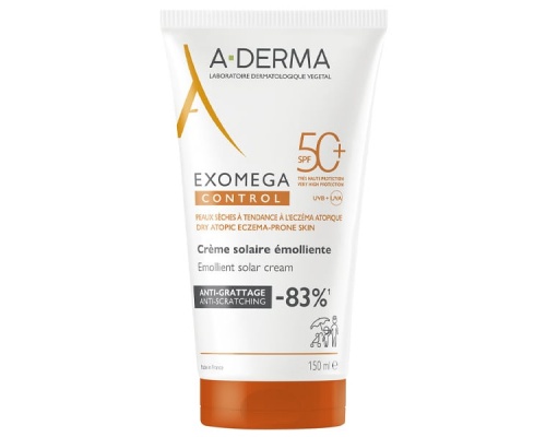 A-Derma Exomega Control Αντηλιακό Γαλάκτωμα με SPF50+ για το Ξηρό, Ευαίσθητο, Ατοπικό Δέρμα, 150ml A-Derma Exomega Control Αντηλιακό Γαλάκτωμα με SPF50+ για το Ξηρό, Ευαίσθητο, Ατοπικό Δέρμα, 150ml