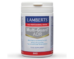 Lamberts Multi-Guard ADR Πολυβιταμίνη Υψηλής Ισχύος με Q10, Ταυρίνη & Ginseng, 60 ταμπλέτες Lamberts Multi-Guard ADR Πολυβιταμίνη Υψηλής Ισχύος με Q10, Ταυρίνη & Ginseng, 60 ταμπλέτες