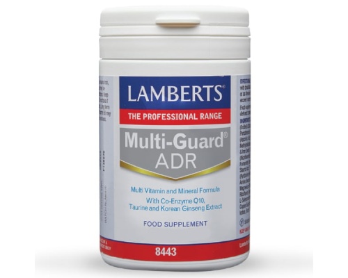 Lamberts Multi-Guard ADR Πολυβιταμίνη Υψηλής Ισχύος με Q10, Ταυρίνη & Ginseng, 60 ταμπλέτες Lamberts Multi-Guard ADR Πολυβιταμίνη Υψηλής Ισχύος με Q10, Ταυρίνη & Ginseng, 60 ταμπλέτες