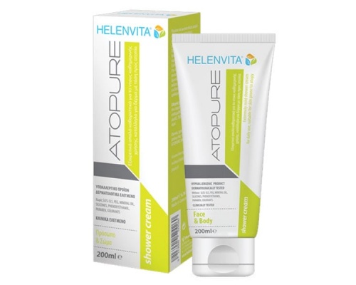 Helenvita Atopure Shower Cream Απαλό Καθαριστικό για Πρόσωπο & Σώμα με Τάση Ατοπίας, 200ml Helenvita Atopure Shower Cream Απαλό Καθαριστικό για Πρόσωπο & Σώμα με Τάση Ατοπίας, 200ml