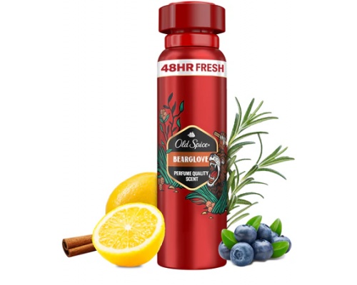 Old Spice Bearblove Deodorant Body Spray Αποσμητικό Σπρέι Σώματος για Άνδρες με Άρωμα από Νότες Εσπεριδοειδών , 150ml
