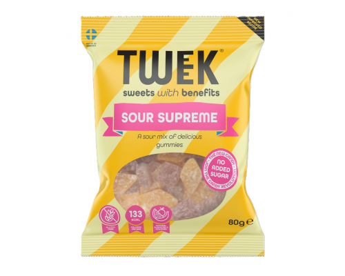 Tweek Tweek Sour Supreme Ζελεδάκια χωρίς Ζάχαρη & Γλουτένη, 80gr 
