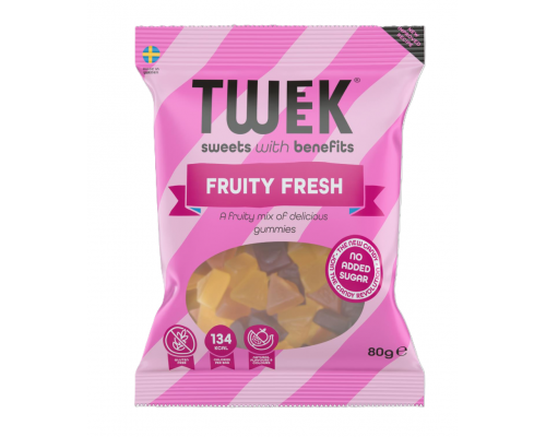 Tweek Fruity Fresh Ζελεδάκια χωρίς Ζάχαρη & Γλουτένη, 80gr 