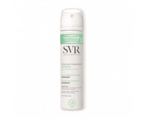 SVR SPIRIAL Spray Anti-Transpirant Aποσμητικό Spray για Κανονική έως Υπερβολική Εφίδρωση, 75ml