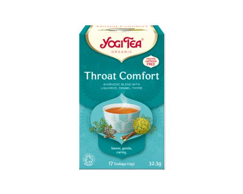 Yogi Organic Tea Throat Comfort Βιολογικό Τσάι για Λαιμό, 17 φακελάκια