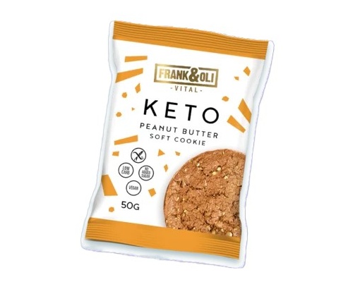 Frank & Oli Keto Peanut Butter Cookie Μαλακό Μπισκότο με Φυστικοβούτηρο, 50gr
