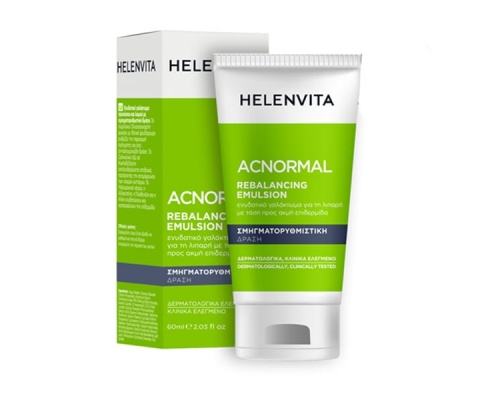 Helenvita ACNormal Rebalancing Emulsion, 60 ml, Ενυδατική κρέμα προσώπου, για τις ανάγκες της λιπαρής, με τάση προς ακμή επιδερμίδας