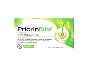 Bayer Priorin Extra 60 κάψουλες, Συμπλήρωμα Διατροφής κατα της τριχόπτωσης 