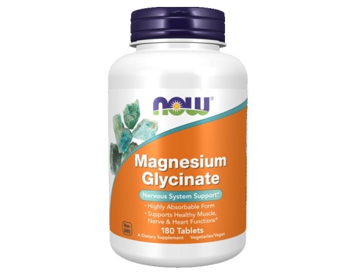 Now Magnesium Glycinate Nervous System Support Συμπλήρωμα Γλυκινικού Μαγνησίου, 180 ταμπλέτες